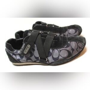 🖤COACH KYRIE VELCRO BLK/GREY SHOES SIZE 9.5🖤